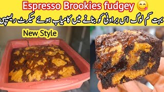 Espresso Brookies recipe by pyari ruqaya ka kitchenbrowniefudgey brownie best fudgy brownies ever [upl. by Nytsuj151]