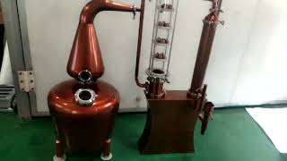 300 L Glass Column Distillery Equipment Full Copper Stripping Stilldistillery machine [upl. by Duma]