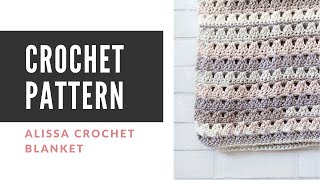 How to Crochet the Alissa Throw Stitch Repeat [upl. by Ailec191]