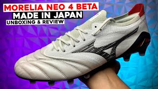 Mizuno MORELIA NEO 4 Beta Japan  UNBOXING amp REVIEW [upl. by Noffihc]