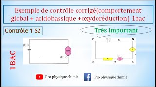 contrôle 1 S 2 comportement global dun circuit électrique  acido basique  oxydoréduction 1bac [upl. by Enait]