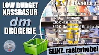 Low Budget Nassrasur dmDrogerie  Seinz Rasierhobel  Nassrasur  GLATT  RASIERT [upl. by Eelyek]