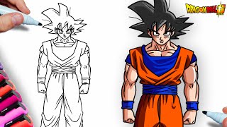 How to draw Goku Full body  Dragonball [upl. by Naitsyrk]