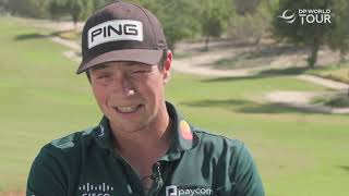 Viktor Hovland Preview Highlights amp Quotes 2023 DP World Tour Championship [upl. by Nner814]