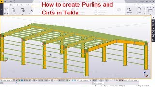 How to create Purlins and Girts in Tekla [upl. by Aubigny]