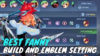 BEST FANNY BUILD AND EMBLEM SETTING 2024  FANNY GAMEPLAY 2024  MLBB [upl. by Folger]