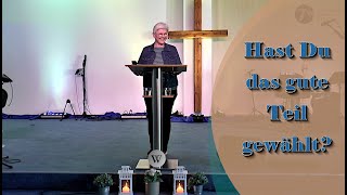 Gottesdienst vom 29092024 Hast Du das gute Teil gewählt – Inge Wallis [upl. by Cul]