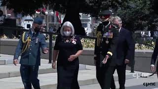 Vice Regal Salute God Save The QueenO Canada  Swearing In GG of Canada Mary Simon 2021 [upl. by Zebadiah851]