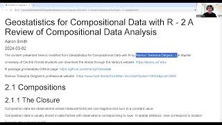 Geostatistics for Compositional Data with R  22 LogRatio Transformations [upl. by Odlo]