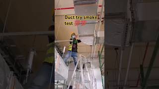 HVAC Duct smoke test😇😇today fainalshortsyoutobevideo💯💯💯 [upl. by Anirual964]