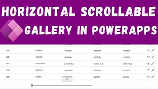 Create Customized Horizontal Scrollable Gallery in Power Apps using Slider Control [upl. by Birkett]