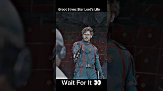 Groot Save Star Lords Life 😱 shorts marvel [upl. by Anairt]