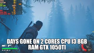 Days Gone on GTX 1050Ti core i3 6100 [upl. by Ahcsropal]