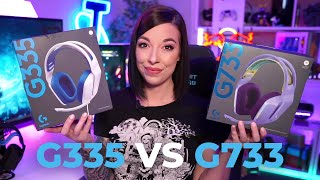 NEW Logitech G335 Wired Headset vs G733 Wireless Headset [upl. by Ydnas836]