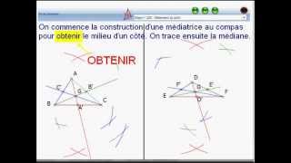 mediatrices bissectrices medianes hauteurs  Niveau 5eme  Sans son [upl. by Assyle64]