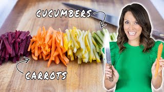 2 Quick Ways to Julienne Vegetables Knife Skills 101 [upl. by North73]