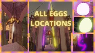 Dungeon Quest All 10 🥚Excalibur Eggs🥚 Locations 2022 Roblox [upl. by Ferdie]