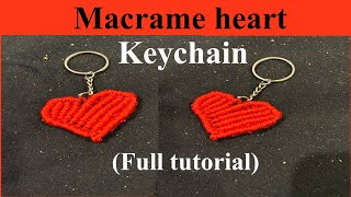 How to make macrame heart keychains step by step full tutorial [upl. by Alasteir]