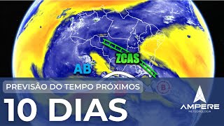 Previsão próximos 10 dias  Ampere Meteorologia [upl. by Cirnek]