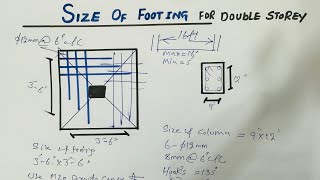 Size of Footing For Double Storey Building with Structural design [upl. by Shakti]