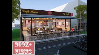 COMMERCIAL INTERIOR DESIGN Design of Cafe Restaurant  Lumion Walkthrough  Realistic Rendering [upl. by Natsirk]