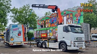 Oprijden en Opbouw Kermis Best 2024 Deel 5 [upl. by Hpeosj749]