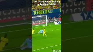 Que pase Lamine Yamal y golazo de Rafiña bgol10 lamineyamal barcelonafc rafiña [upl. by Eimirej]