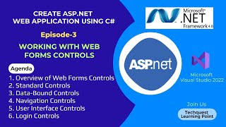 Create ASPNET Web Application using C Episode3 Working with Web Forms Controls [upl. by Meensat773]