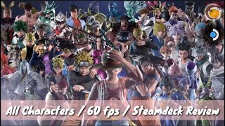 JUMP FORCE 60 fps  full character  steamdeck review  Lutris  non steam game [upl. by Odilia227]