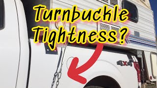 How Tight Should My Turnbuckles Be On My Truck Camper [upl. by Sirod]