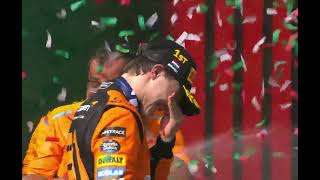 Lando Norris Podium Celebration Hungarian Grand Prix 2024 [upl. by Mesics]