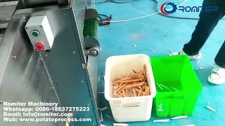 Double Station Sweet Potato Stick Push Cutting Machine [upl. by Susanna]