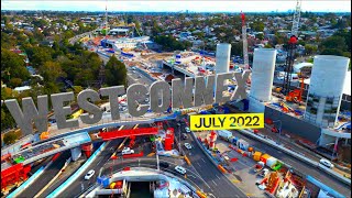 Westconnex Rozelle interchange July 2022 also The Bays Metro Site Sydney Australia [upl. by Enitnatsnoc]