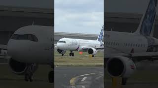 Farnborough International Airshow A321XLR vertical takeoff [upl. by Enajharas371]