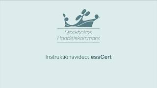 Instruktionsvideo EssCert [upl. by Acirema118]