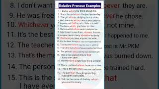 Relative Pronoun Examples  list of relative pronouns  spoken english practice [upl. by Nannarb741]