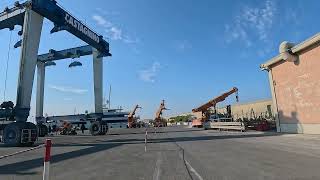 Virtual treadmill run in Italy Lavagna GE seaside and port [upl. by Trawets]