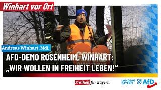 Winhart auf der AfDDemo quotGesund ohne Zwangquot in Rosenheim am 432022 [upl. by Nilved552]