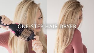 REVLON ONE STEP HAIR DRYER AND VOLUMIZER REVIEW  DEMO [upl. by Glenine]