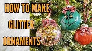 DIY Glitter Ornaments Easy [upl. by Daniels]