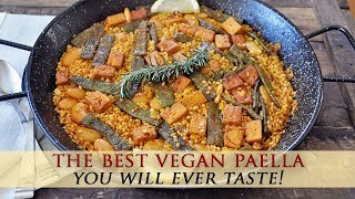 Authentic Spanish Vegan Paella Valenciana Recipe [upl. by Shayla]