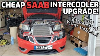 SAAB 93 DIY Upgrade Intercooler Install [upl. by Halueb]