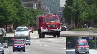 Bombenfund Einsatzfahrten auf StPauli  Sprengung der Bombe [upl. by Leumhs727]