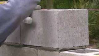 Concrete block placement onto mortar  explained [upl. by Rivy]