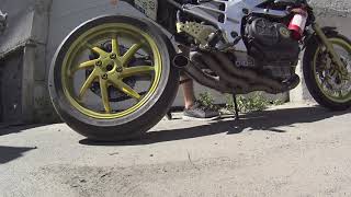 Honda VFR750 RC36 exhaust sound 421 [upl. by Zwart]