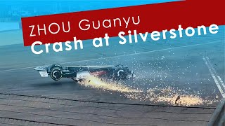 Zhou Guanyu Terrifying Crash at Silverstone F1 British Grand Prix POV [upl. by Riddle]