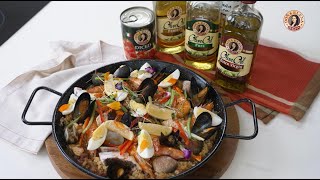 Doña Elena Seafood Paella Valenciana Recipe [upl. by Nahshu]