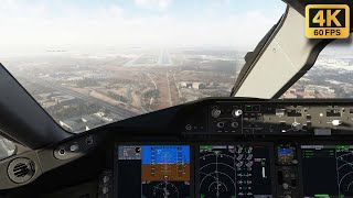 MSFS2020  Horizon Simulations Boeing 7879  Foggy Landing at LEMD Madrid  4K [upl. by Esinyt]