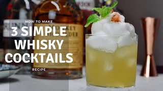 3 Simple Whisky Cocktails to Make at Home during Lockdown Without Shaker  Cocktail Recipes [upl. by Ennazus]