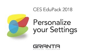 Personalize your Settings in CES EduPack [upl. by Paugh]